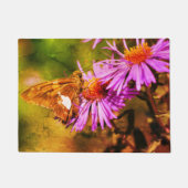 Paillasson Papillon de la dame peint Fleur d'aster sauvage Ab (Devant)