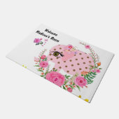 Paillasson Papillon Eléphant porte florale Mat (Incliné)