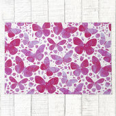 Paillasson Papillon Motif Aquarelle rose