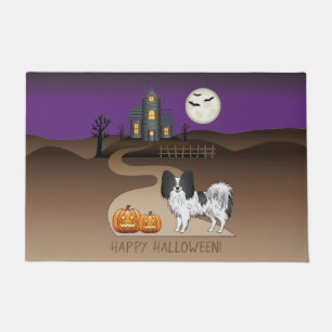 Paillasson Papillon noir et blanc & Maison hantée Halloween