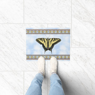 Paillasson Papillon Swallowtail Jaune Sud-Ouest Ciel Bleu