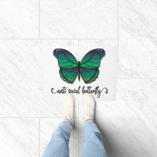 Paillasson Papillon vert anti-social