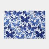 Paillasson Papillons Aquarelle Bleu (Devant)