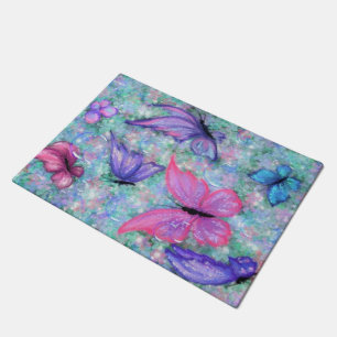 Paillasson Papillons colorés volant - Joie -
