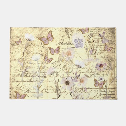 Paillasson papillons fleur sauvage séchés (Devant)