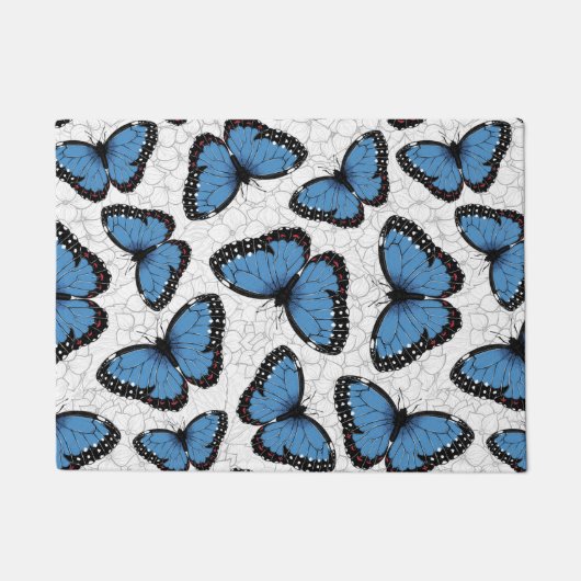 Paillasson Papillons morpho bleu (Devant)