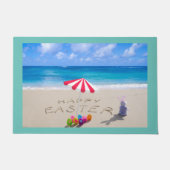 Paillasson Pâques joyeuses sur la plage tropicale côtière de  (Devant)