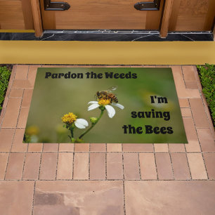 Paillasson Pardonnez les mauvaises herbes que je sauve les ab