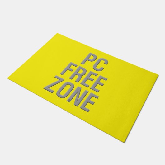 Paillasson Pare-documents jaune de la zone sans ordinateur (Incliné)