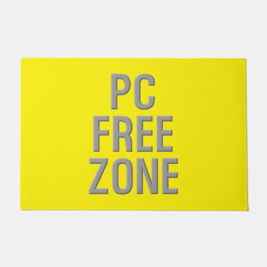 Paillasson Pare-documents jaune de la zone sans ordinateur (Devant)