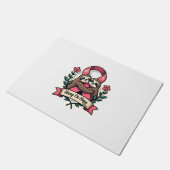 Paillasson Paresseux de soutien Ruban Rose Art de sensibilisa (Incliné)