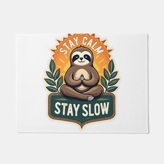 Paillasson Paresseux Méditatif Vintage T-Shirt Relaxé 2 (Devant)