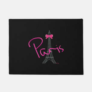 Paillasson Paris, France, Tour Eiffel avec arc rose, moderne