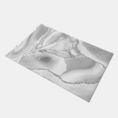 Paillasson Parties scintillant argent blanc Agate Élégant Mat (Incliné)