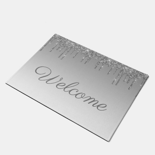 Paillasson parties scintillant argentée porte-gouttes (Incliné)