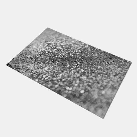 Paillasson Parties scintillant Bokeh gris argent #1 (Parties (Incliné)