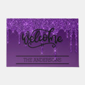 Paillasson Parties scintillant de séchage personnalisée Famil (Devant)