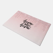 Paillasson Parties scintillant de séchage rose | Maison Sweet (Incliné)