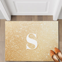 Parties scintillant d'or Luxe Monogram personnalis