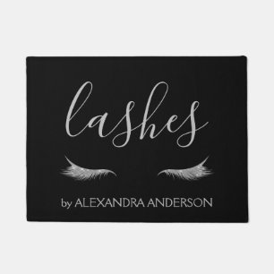Paillasson Parties scintillant en argent et extension Eyelash