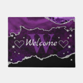 Paillasson Parties scintillant en marbre violet et faux en ar (Devant)