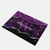 Paillasson Parties scintillant en marbre violet et faux en ar (Incliné)