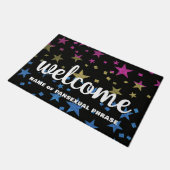 Paillasson Parties scintillant Gay pride Pansexual Étoiles No (Incliné)