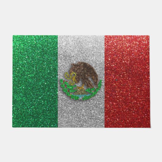 Paillasson Parties scintillant mexicaine Drapeau Mexique Lati (Devant)