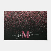 Paillasson Parties scintillant noire et rose (Devant)