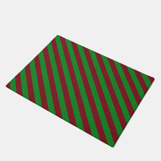 Paillasson Parties scintillant Red & Green Stripes (Incliné)