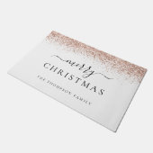 Paillasson Parties scintillant rose Gold Nom blanc Joyeux Noë (Incliné)