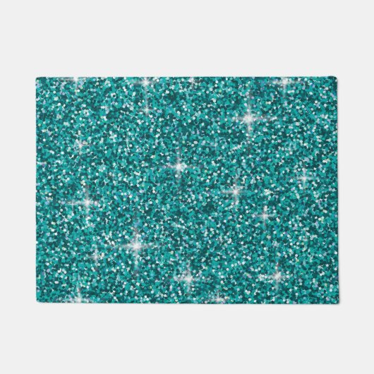 Paillasson parties scintillant Turquoise irisée (Devant)