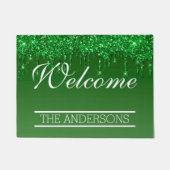 Paillasson Parties scintillant verte - Bienvenue (Devant)