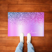 Paillasson Parties scintillant violet Monogramme Nom Luxury G