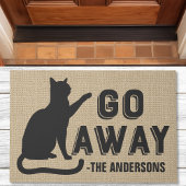 Paillasson Partir Cat Funny Nom de famille Monogramme Personn