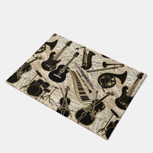Paillasson Partition et instruments Black/Gold ID481 (Incliné)