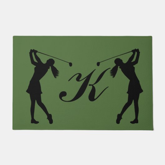 Paillasson Partouzeur de golf, femelle, monogramme (Devant)