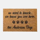 Paillasson Pas besoin de frapper - Entrée de Coeur Rustique d (Devant)