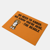 Paillasson Pas besoin de frapper le beagle (Incliné)