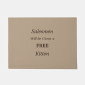 Paillasson Pas de vendeurs Free Kitten Drôle Tan Doormat Port (Devant)