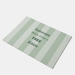 Paillasson Pas de vendeurs Libre Kitten Drôle Pale Green