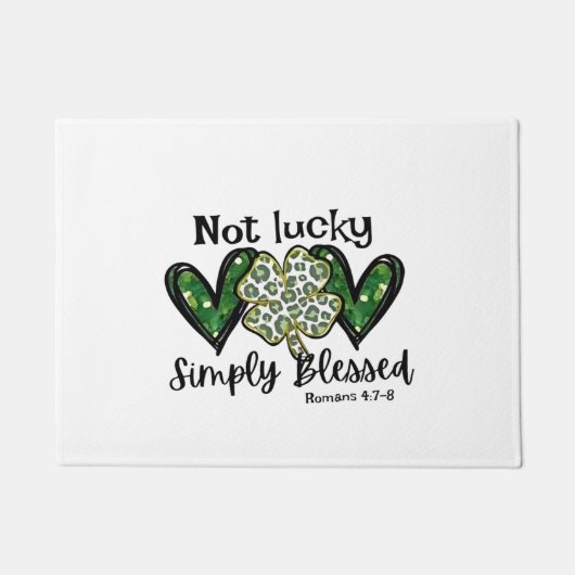 Paillasson Pas Lucky, Simplement Béni Lucky Charm St Patrick (Devant)