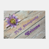 Paillasson Passiflora sur bois Patiné (Devant)