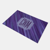 Paillasson Passion violette | Monogramme à brosse de prune vi (Incliné)
