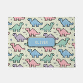 Paillasson Pastel Arcade Dinosaur Pixel Silhouettes Motif (Devant)