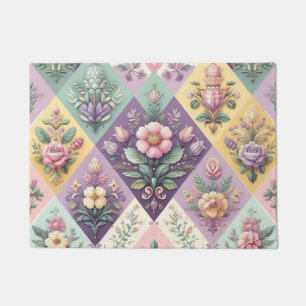 Paillasson Pastel coloré Jacquard Pâques/Printemps