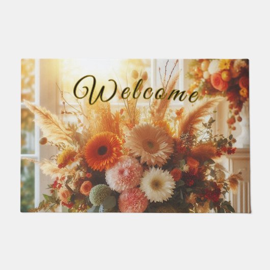 Paillasson Pastel Fall Flowers Welcome Mat (Devant)