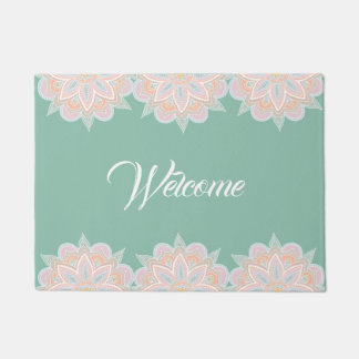Paillasson Pastel Mandalas Mat Porte Verte