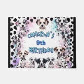 Paillasson Pastel Personnalisé Dalmatien Chiot Anniversaire (Devant)
