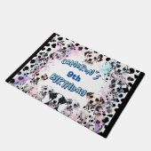 Paillasson Pastel Personnalisé Dalmatien Chiot Anniversaire (Incliné)
